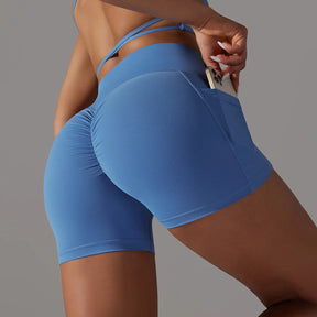 Short de Cintura Alta para Mulheres Lycra - RoupaFit™