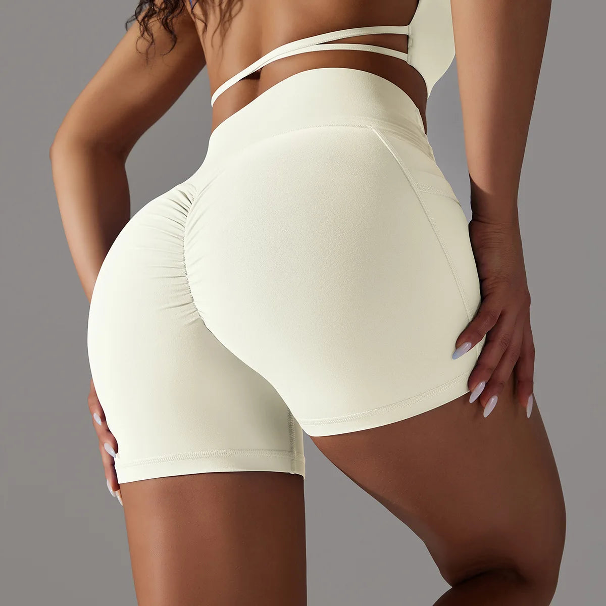 Short de Cintura Alta para Mulheres Lycra - RoupaFit™